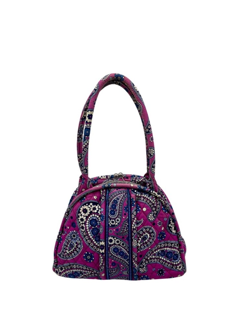 Vera Bradley Eloise Purple Boysenberry Kisslock Satchel Bag